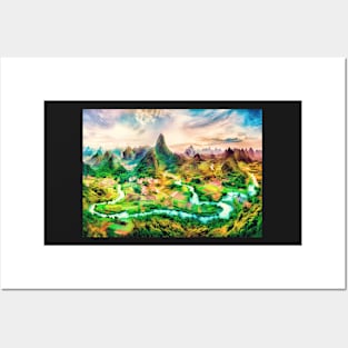 China landscape oil painting Posters and Art